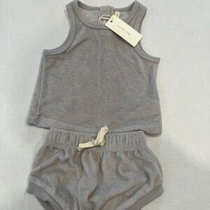 Baby - 3-6M - NWT Quincy Mae Terry Tank Short Set in Cloud